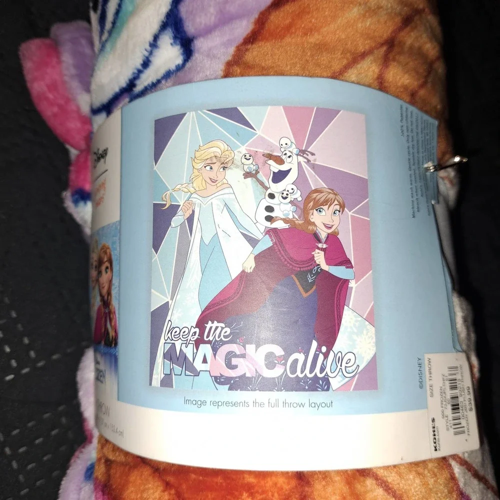 NWT Disney Frozen PLUSH Blanket 50 x 60 inch With all the favorite Characters!